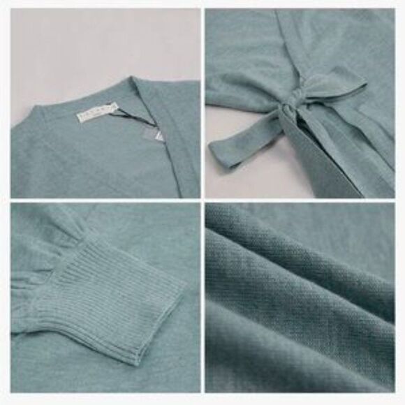 New Knit Sweater Wrap Maxi Dress With Belt - Picture 3 of 5